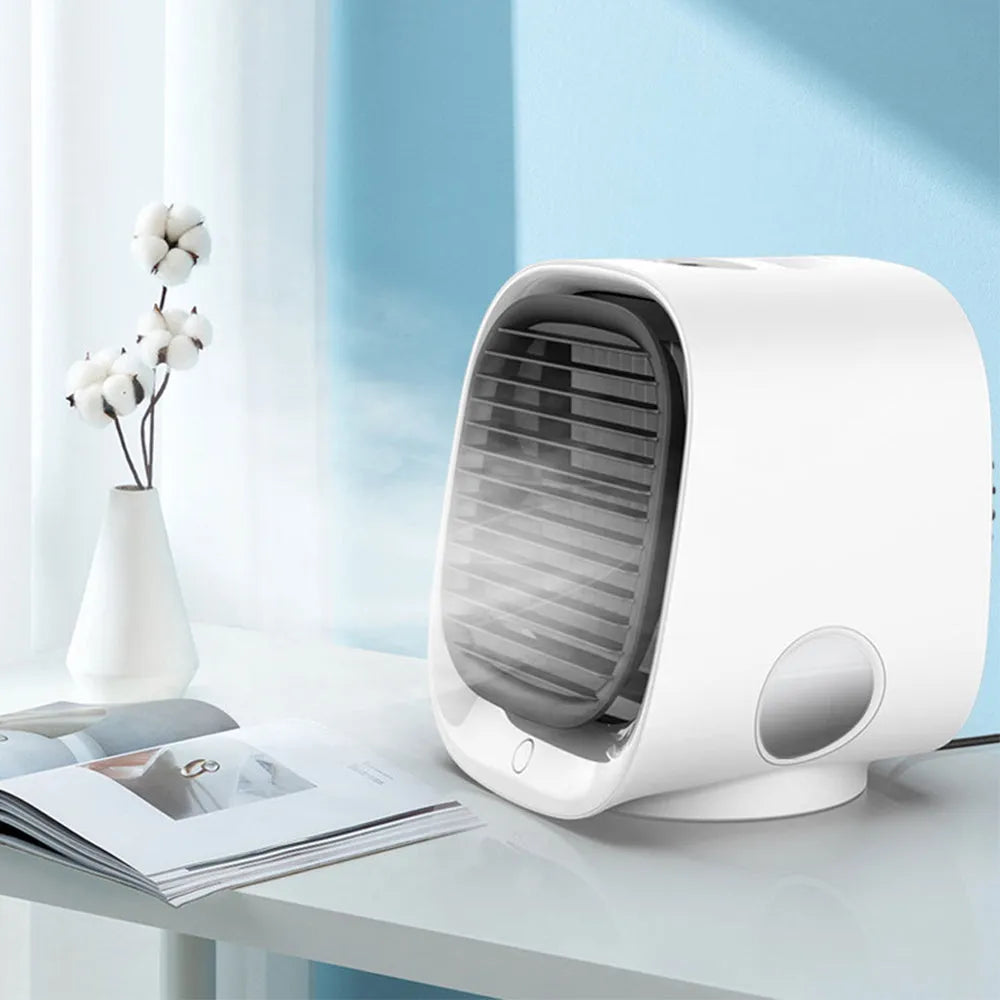 Vibe Geeks USB Mini Air Conditioner Air Cooling Fan for Home and Office